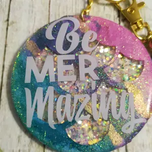 Be Mer-Mazing Mermaid Keychain with stylish charm and matching tassel
