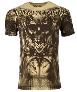 Xtreme Couture By Affliction mens T-shirt Fatal Invasion Crewneck Menswear