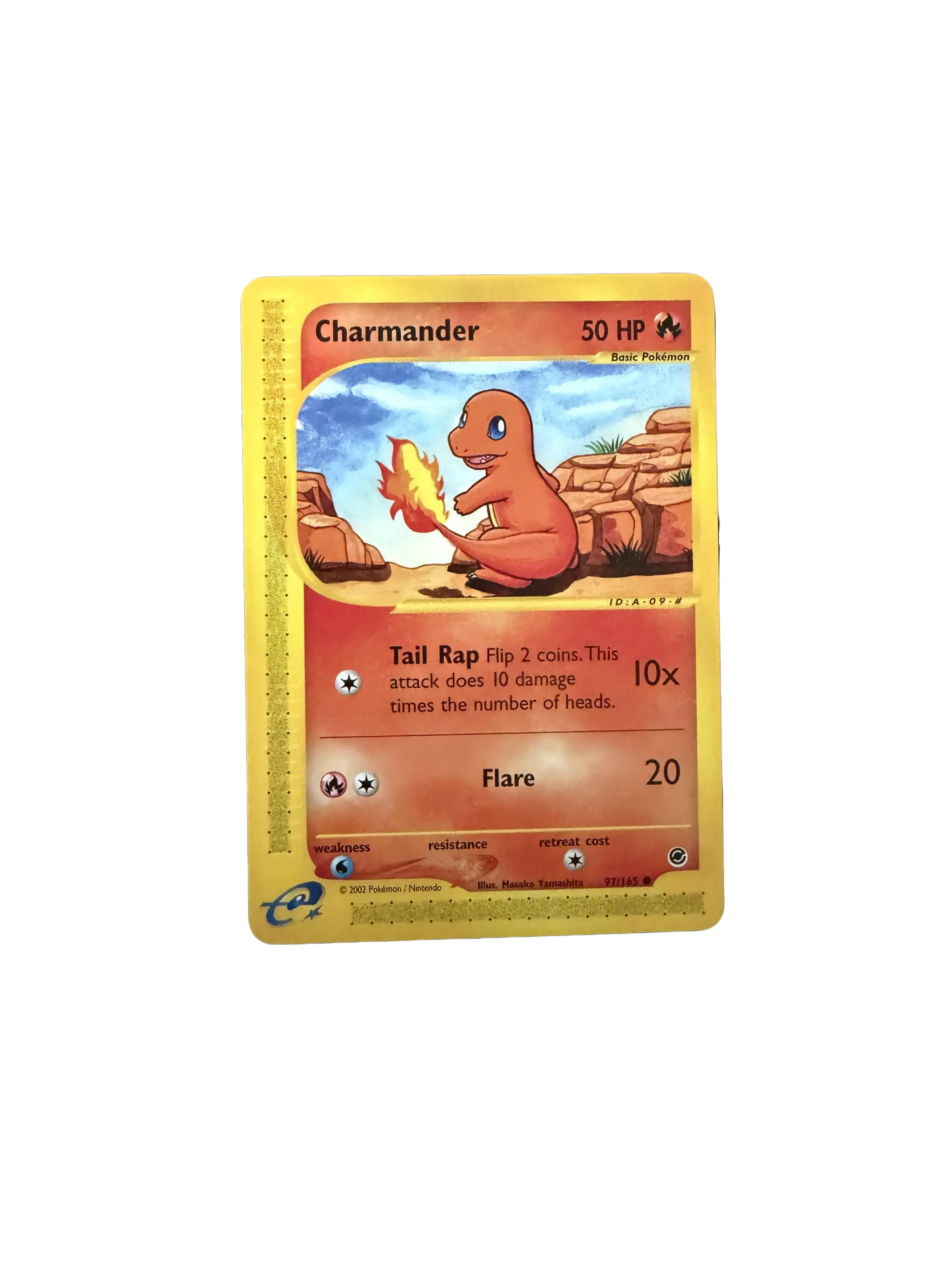 Vintage 2002 Pokémon Charmander Non-Sports Trading Card - 97/165 Expedition Base Set, e-Reader Compatible, LP Raw Single Card