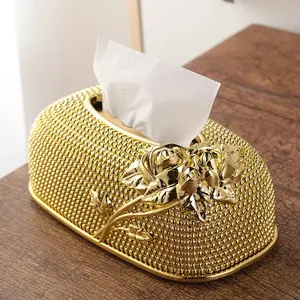 Creative Desktop Kitchen Pumping Tray European Acrylic Tissue Box Fashion KTV Hotel Tissue Bar Napkin Tissue Boxes