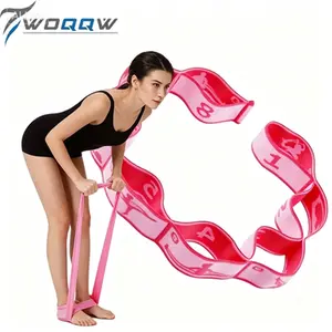 Multi-Graduated Markings Yoga Resistance Band, Dance Shoulder & Hip Opening Stretching Strap, Home Fitness & Physical Therapy Pull Strap