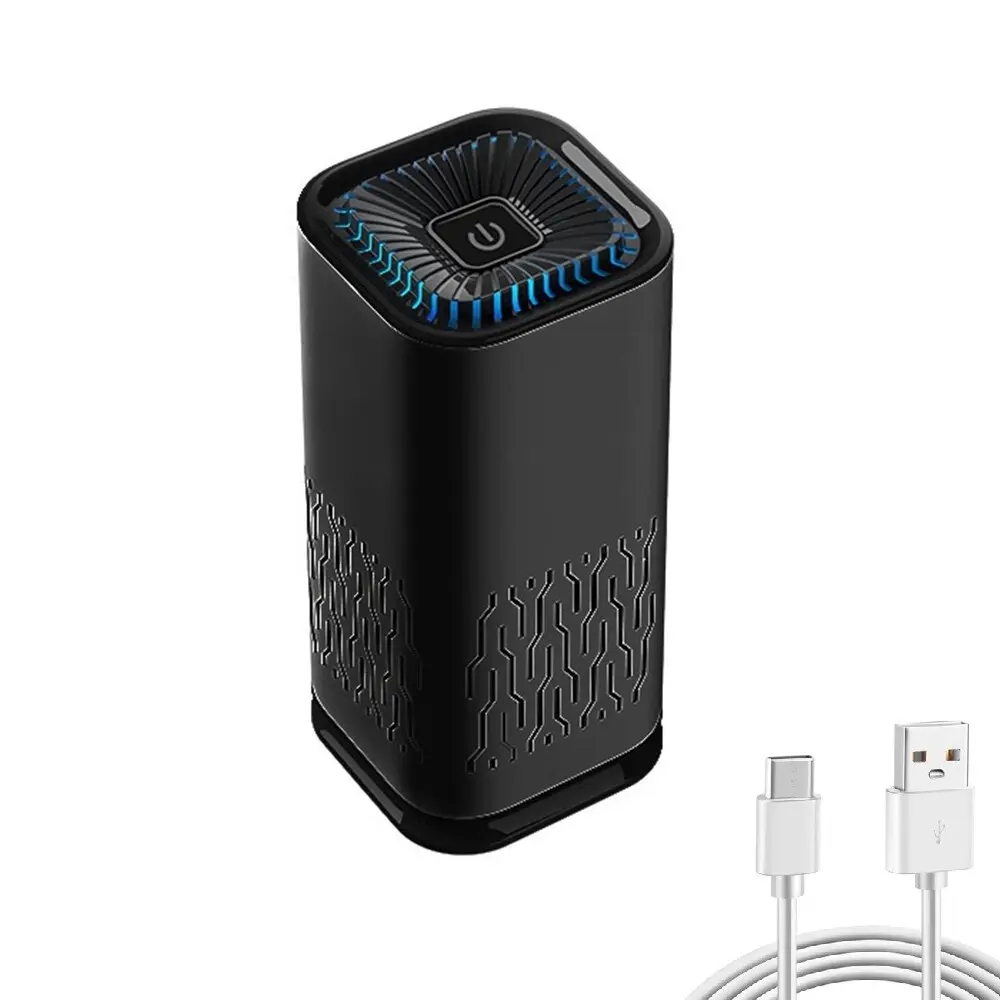 Portable Mini H13 Filter Air Purifier with USB Plug Power, 3-Stage Filtration, Compact Design, Low Noise Performance, Odor & Pet Dander Eliminator for Bedroom, Small Rooms