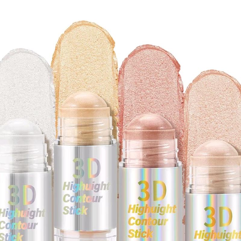 Highlighter Makeup Stick, Face Shimmer Highlighter Brightener, Illuminator Highlight Contouring Stick, Creamy & Blendable Color