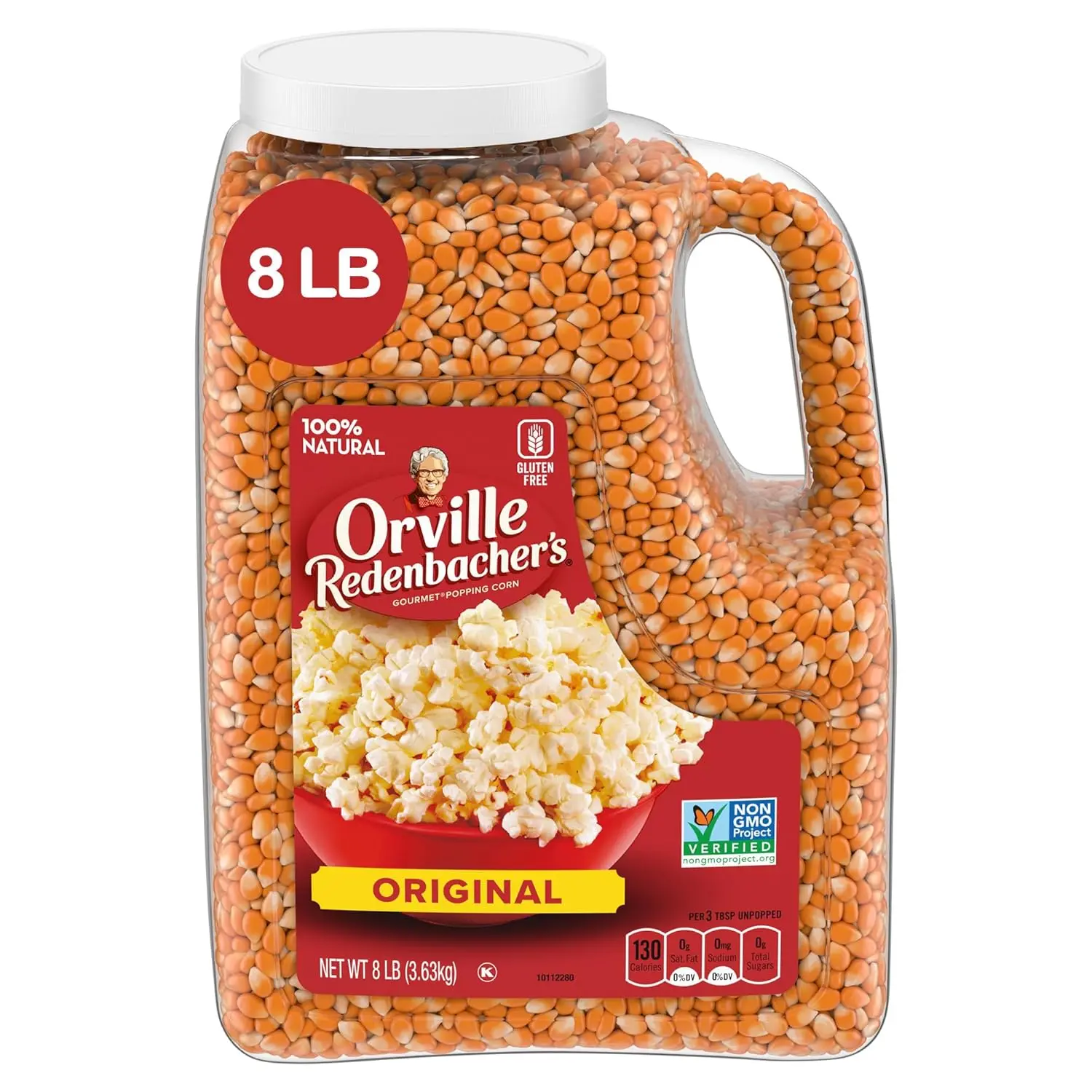 Premium Yellow Popcorn Kernels (8 lb) | Non-GMO Gourmet Popping Corn | High Fiber Snack (4g per Serving) | Perfect for Air Popper, Stove & Movie Nights