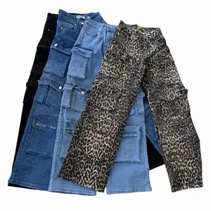 Cargo Cami with Rhinestone Detailing - Wide-Leg Bottoms