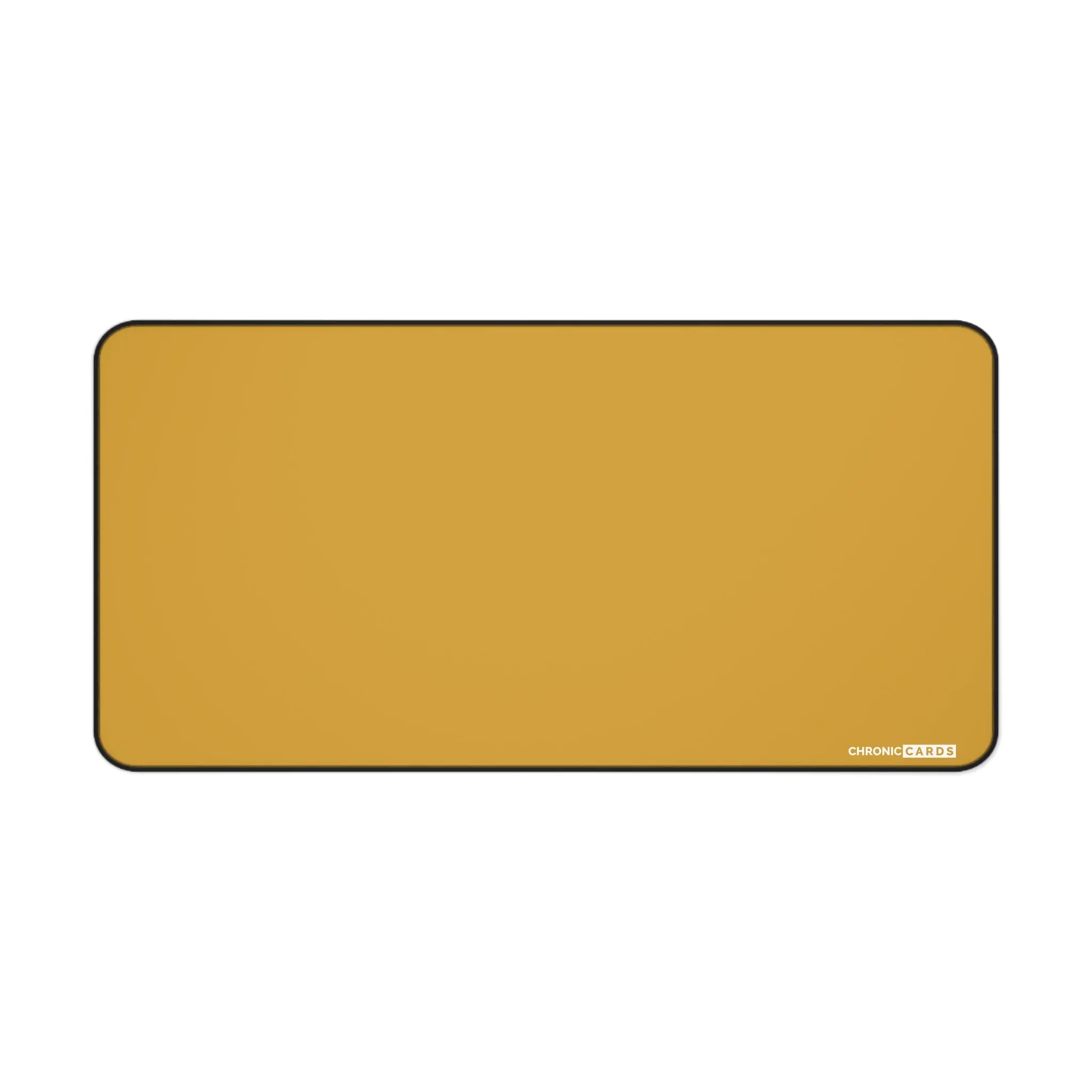 Warm Mustard Card Mat - 4mm Thick Neoprene, Anti-Slip Backing, Hemmed Edge, Perfect for Breaking Sports Cards and Playing Trades
