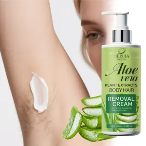 Aloe Vera Hair Removal Cream, Bikini Hair Removal, Moisturizing and Smooth, Non-Sticky, Easy to Wash, Gentle Fragrance, Fast Body Hair Care
