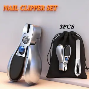 Shine Armor Small Fat Panda Nail Clipper Set 3PCS Compact Exquisite Design for Thick Toenails & Ingrown Nails Easy Painless Trimming for Men Women