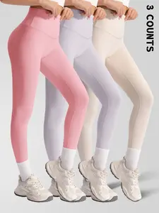 Women's High Waist Tight Pants Set, Comfortable Slimming Yoga Workout Bottoms, Athleisure Fitness Leggings, Four Seasons Fitness Apparel, Shaping Sportswear
