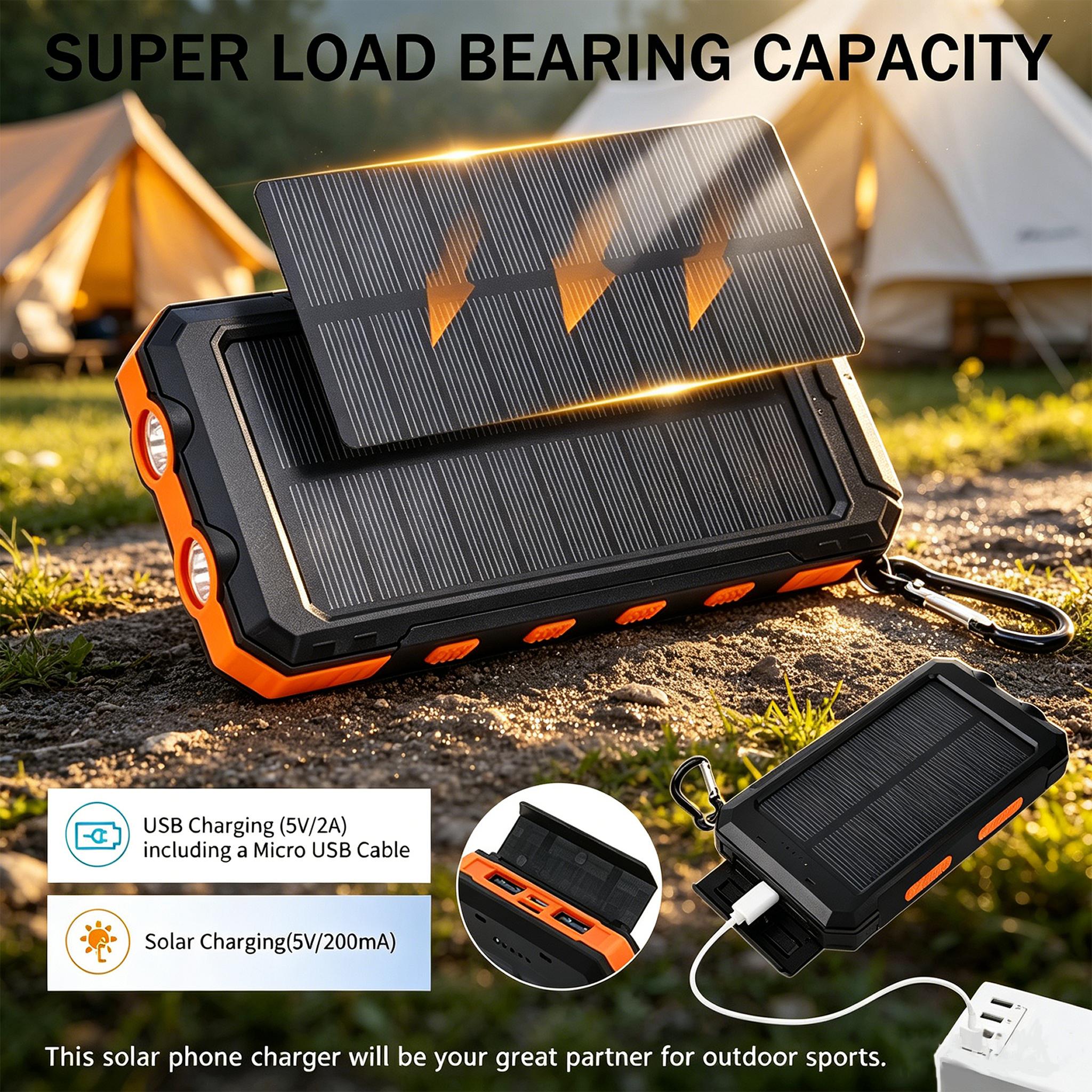 Portable power bank for camping travel road trips and emergency backup
