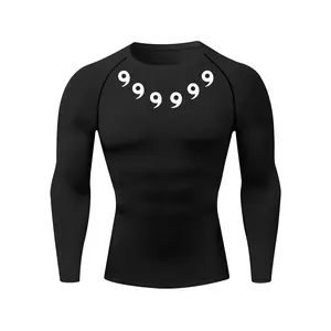 Men’s patterned raglan crew-neck sports T-shirt, long-sleeved crew-neck T-shirt for gym exercise and running, autumn and winter casual sports top, SPORTS TOP GARMENTARY