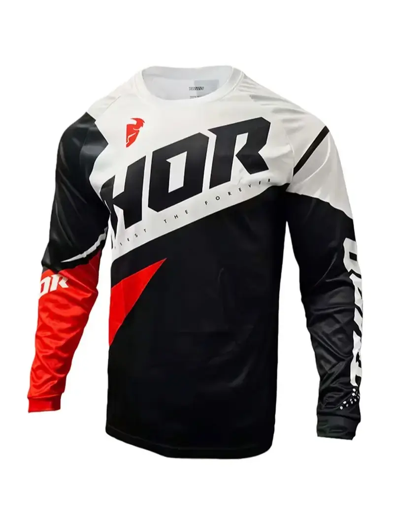 Donutfox 2026 New Motorcycle Sports Shirt, Football Jersey, Quick-Dry Mountain Bike T-Shirt, Long Sleeve, Breathable, Men's Fitness Top, Training Shirt, Breathable Athletic Top, Quick Drying Jersey