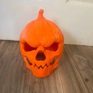 Customizable 3D Printed Pumpkin Scull Mask for Halloween Party Decorations - Supports Cancer Treatment Centers