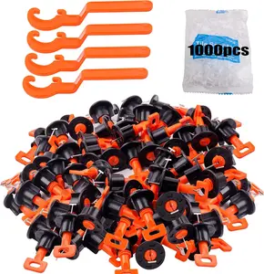 Tile Leveling System Kit with 200 count Tile Leveler & 4 Special Wrenches & 1000 count 2mm Tile Spacers