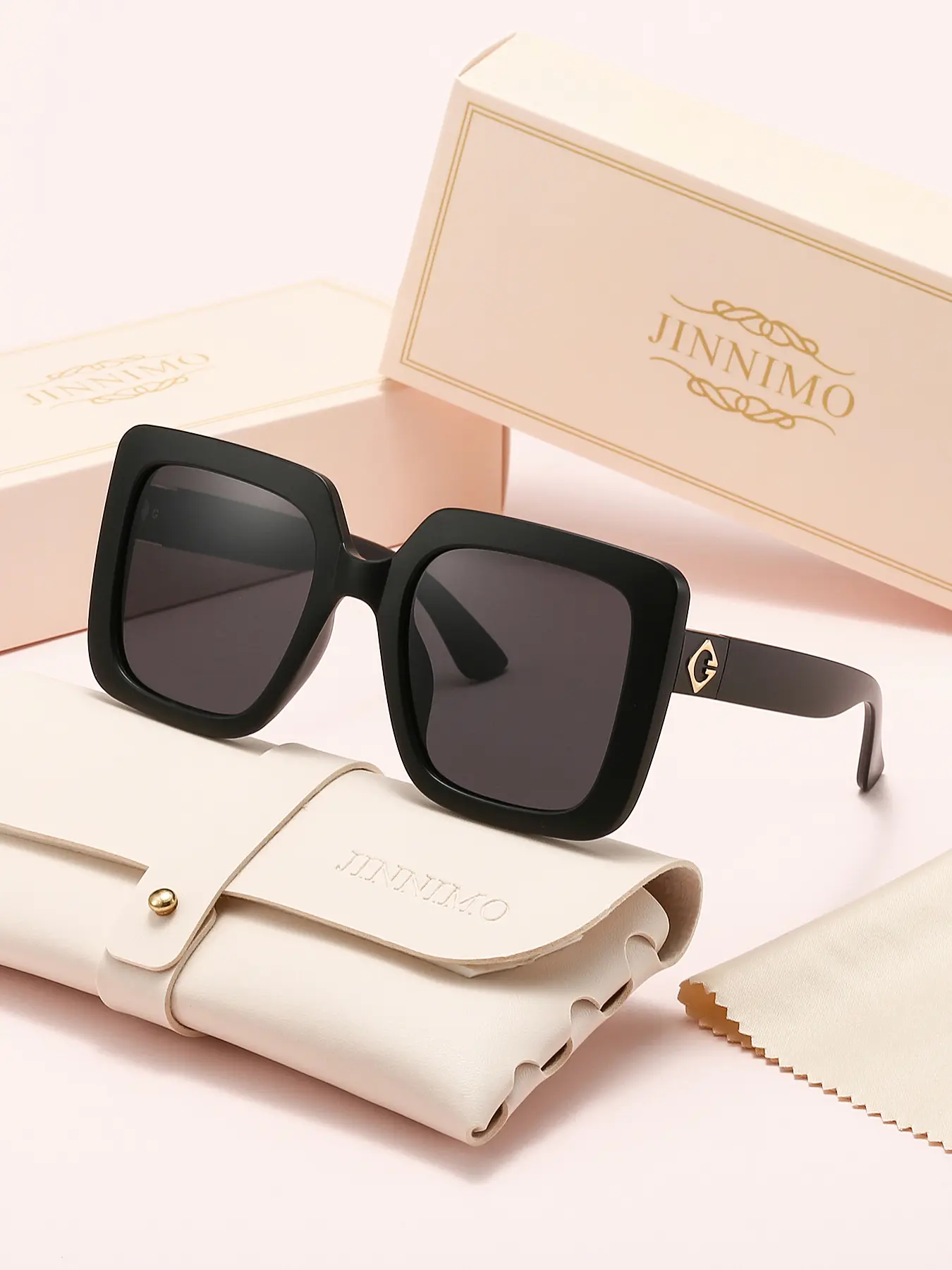 Stylish Women's Oversized Classic Shades Glasses for Big Faces, Includes Elegant Glasses Case and Cloth, Perfect Daily Accessory and Gift Option, street style shades