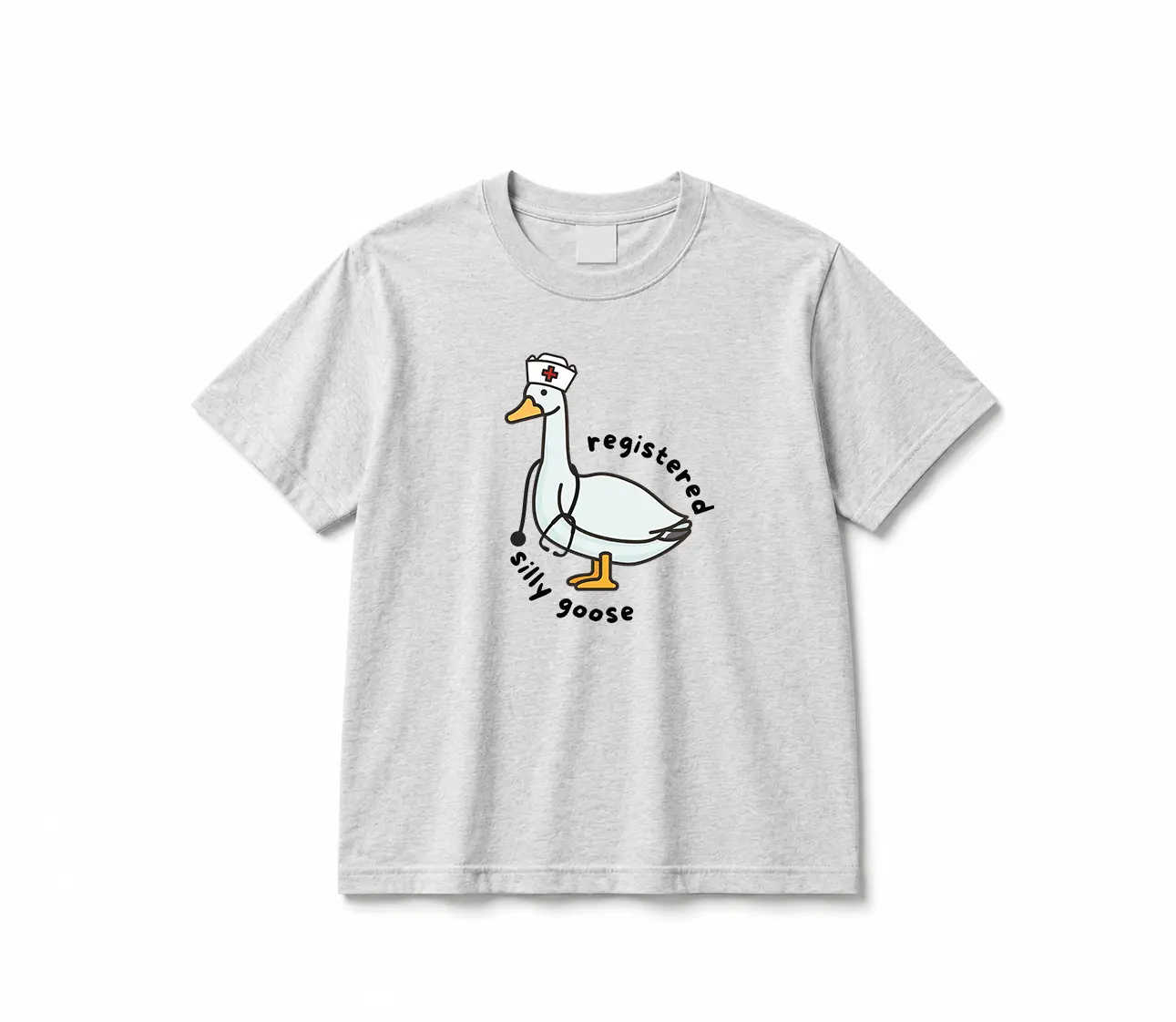 Registered Silly Goose T-shirt, RN, Nurse, Funny Shirt, Funny Goose Design, Gag Gift Tee, Nurse Day, Nurse Clothing