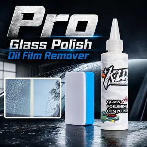 Multi-Purpose Glass Polish Cleaner – Instantly Removes Water Spots, Oil Film & Road Grime | Restores Windshield Clarity | Long-Lasting Glass Protection