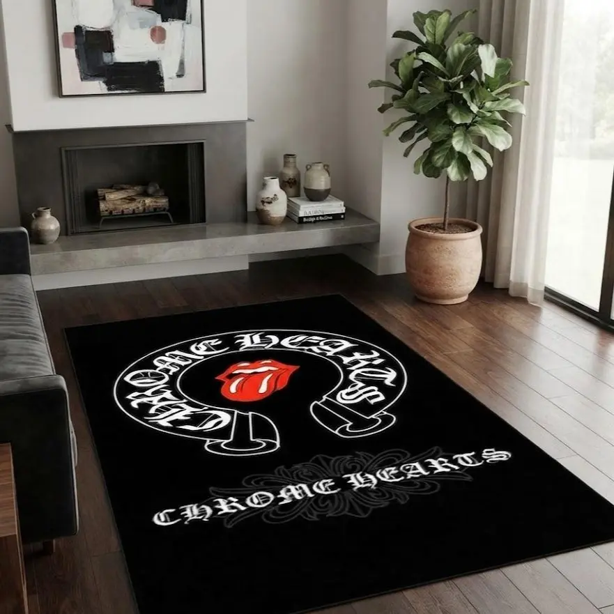 Chrome rug, Pink chrome rug, Living room rug, Home decor, Anti-slip rug, Chrome rug Burak