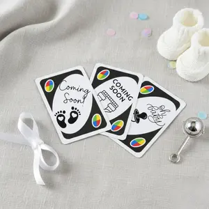 Pregnancy Announcement Game Night Decals | Custom Uno Card Stickers for Baby Reveal | We’re Expecting Game Reveal | Decal