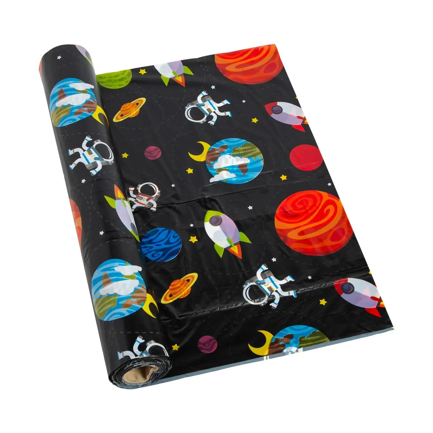 40" x 100 ft. Space Party Plastic Tablecloth Roll
