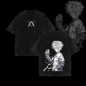 Killua Zoldyck T-Shirt  Hunter x Hunter Washed Oversized Anime Tee  Unisex Heavy Cotton Streetwear for Otaku & Manga Fans