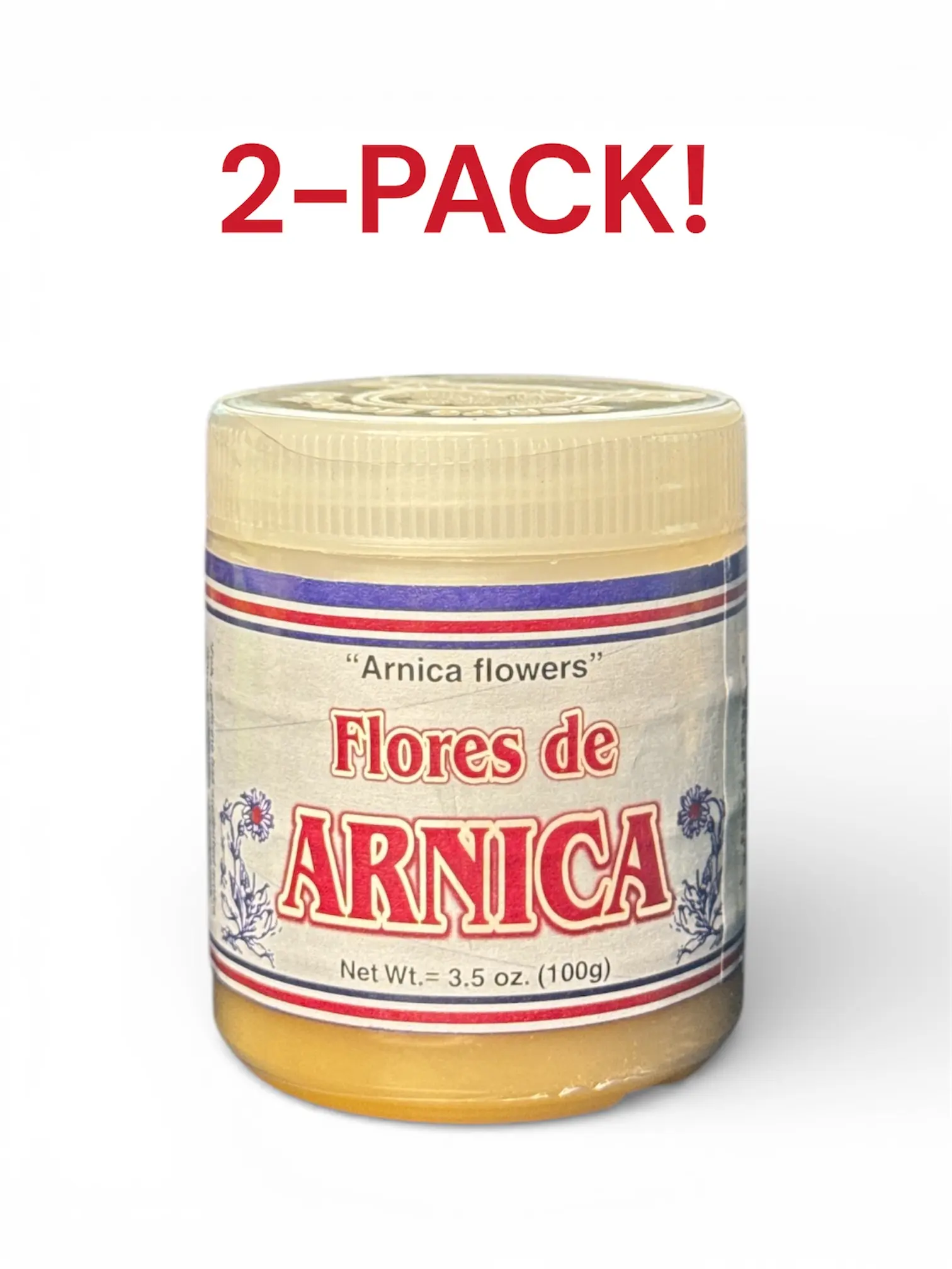 (2-PACK) Flores de Árnica - 3.5 oz (100g) Cosmetic Ointment | Pomada de Flores de Árnica: 100 gramos(3.5oz)