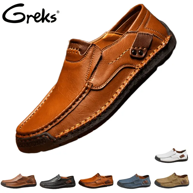Greks Men's Casual Shoes Lightweight Comfortable Driving Walking Shoes Hey Guy's Shoes Soft Bottom Penny Loafers Moccasin Breathable Slip-Ons Flat Sho