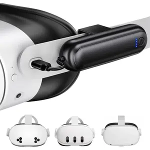 Pack for  Quest 3S/3/2, 20000mWh 18W    for Oculus Quest 3S/3 Accessories, Extended VR Headset , Lightweight and Portable Charger for Extra 2-4H, Black