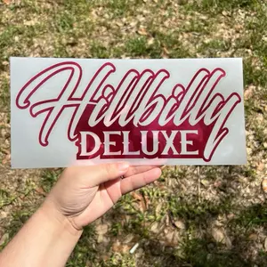 Hillbilly Deluxe Decals! Available in multiple colors and sizes!