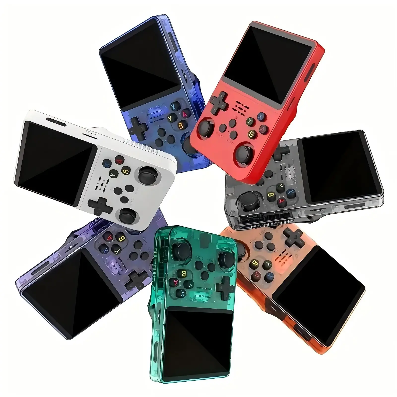 WUDS Portable Retro Video Game Console R36S Screen 3.5" IPS Pre-Installed Emulation System 32GB+64GB+15,000 Classic Handheld Games Retro Handheld Game Console
