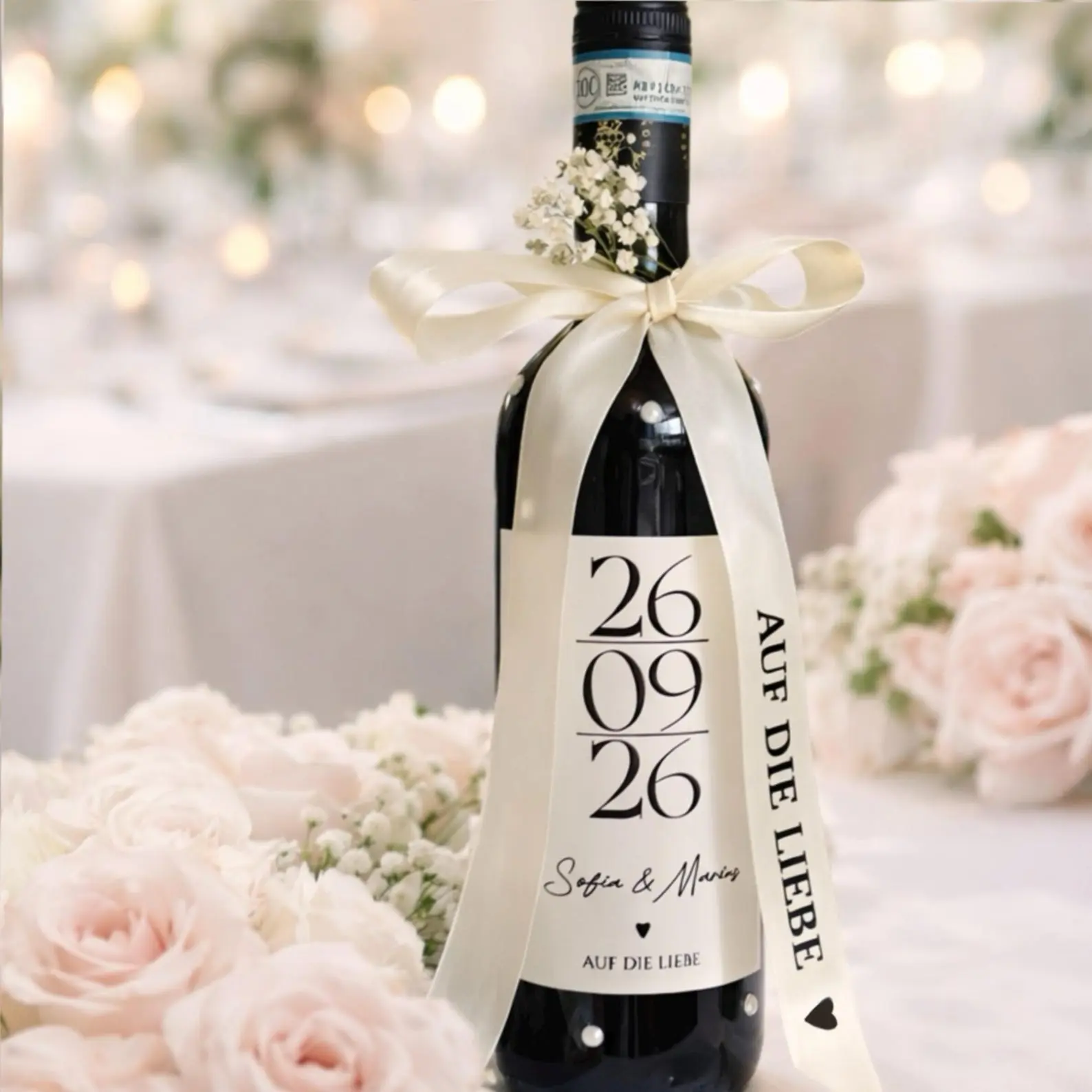 Wine label | Wine bottle sticker | Wedding | Gift | Wedding present | Wedding decoration Wine label