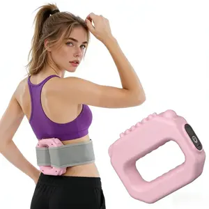 Portable Cordless Vibration Massager - 6 Speed Levels, Whole Body Use for Neck & Shoulder, Percussive Massage, Pink & Gray Design