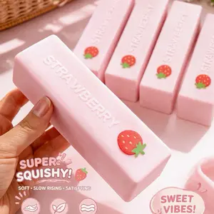 Strawberry Squishy Stress Block – Soft Slow Rising Foam Toy | Anti-Stress Squeeze Toy | Kawaii Relaxation Fidget