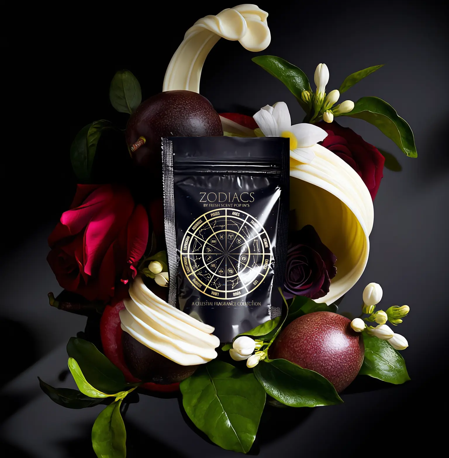 Taurus Slow Burn vacuum scent – Steady earth sign energy with passionfruit, rose, jasmine & vanilla. Sensual luxury for patient, romantic Taurus.