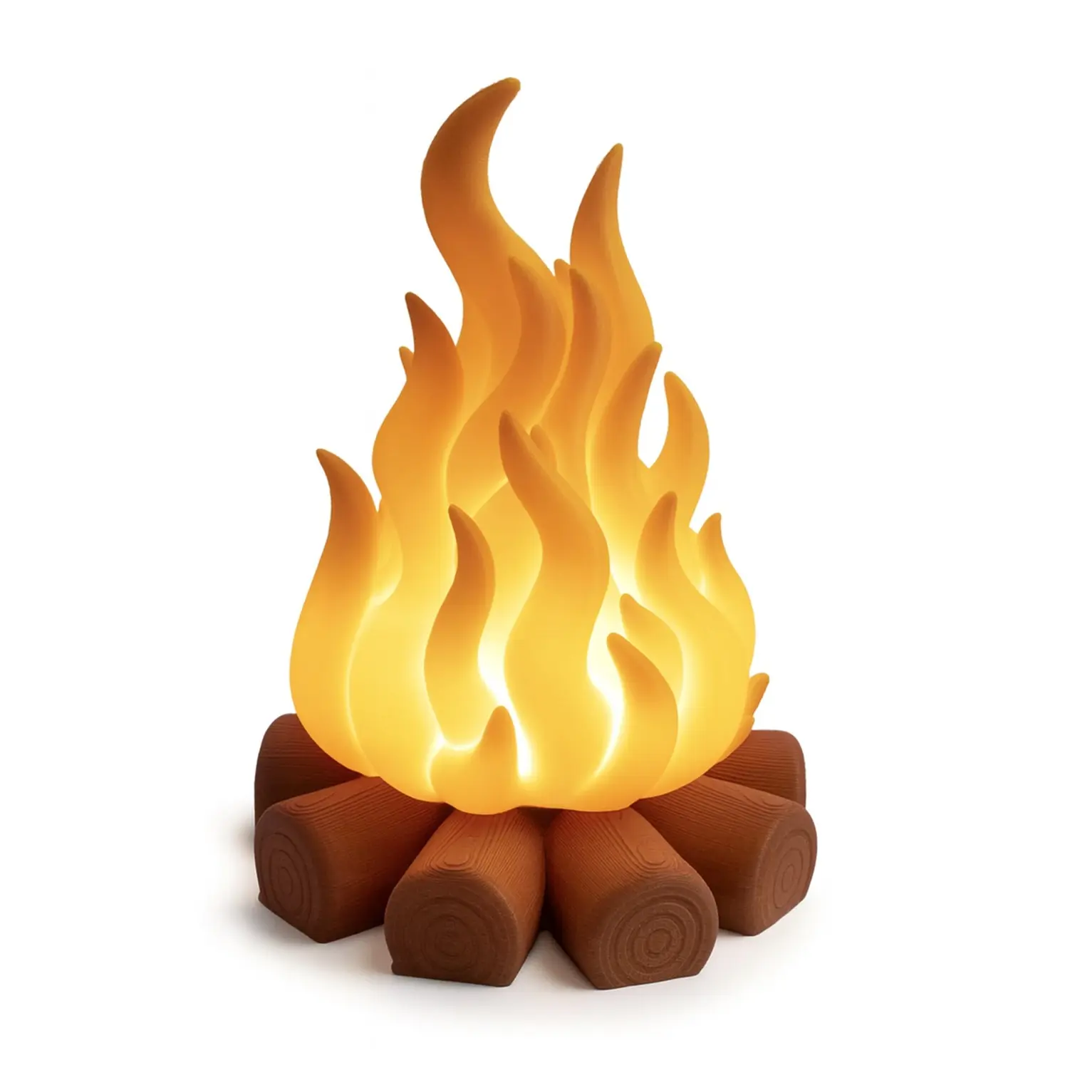 Cool Desk Toys CozyFlame Wireless LED Campfire Lamp - Durable Candle Holder with Flickering LED Tea Light, Home Decor Lighting for Cozy Spaces, Gaming Ambiance
