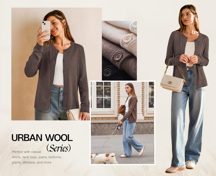 Arach&Cloz Women's 2026 Spring Lightweight Cropped Cardigan Long Sleeve Crew Neck Bolero Shrug Casual Top Arach&Cloz Women's 2026 Spring Lightweight Cropped Cardigan Long Sleeve Crew Neck Bolero Shrug Casual Top