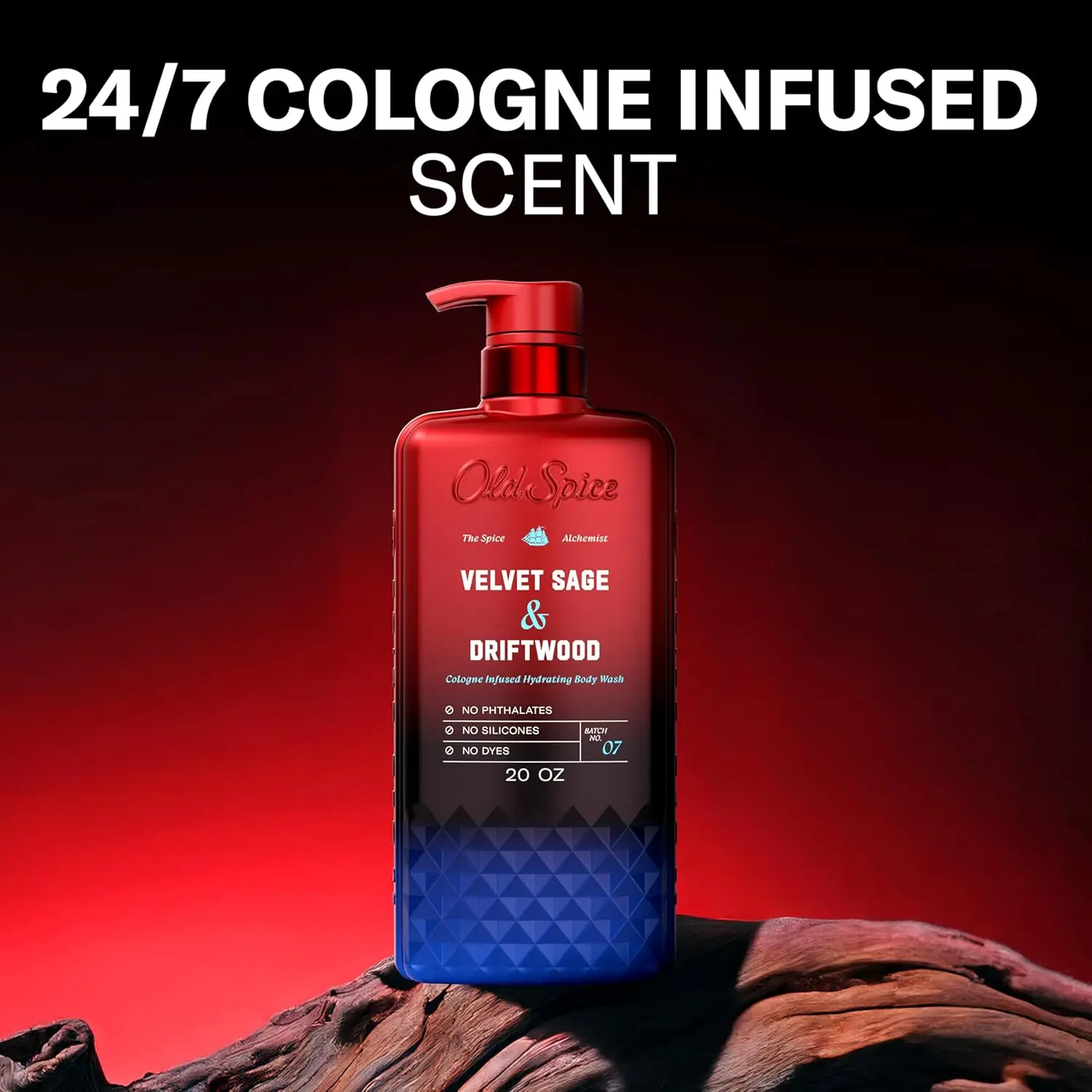 Men's Old Spice The Spice Alchemist Collection Body Wash - 20 oz, 24/7 Cologne-Infused Hydration, Phthalate-Silicone-Dye Free, No Trade-Off Blend Formula, Velvet Sage + Driftwood Scent