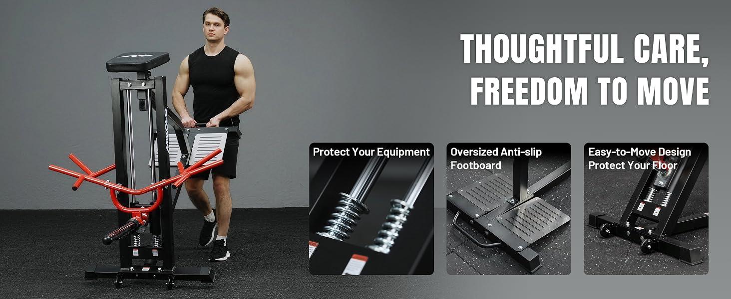 Mikolo Linear Row Machine, Back Workout Machine for Home Gym, Plate-Loaded Back Machine with Linear Bearing, Back Row Machine for Upper Body Mikolo Linear Row Machine, Back Workout Machine for Home Gym, Plate-Loaded Back Machine with Linear Bearing, Back Row Machine for Upper Body