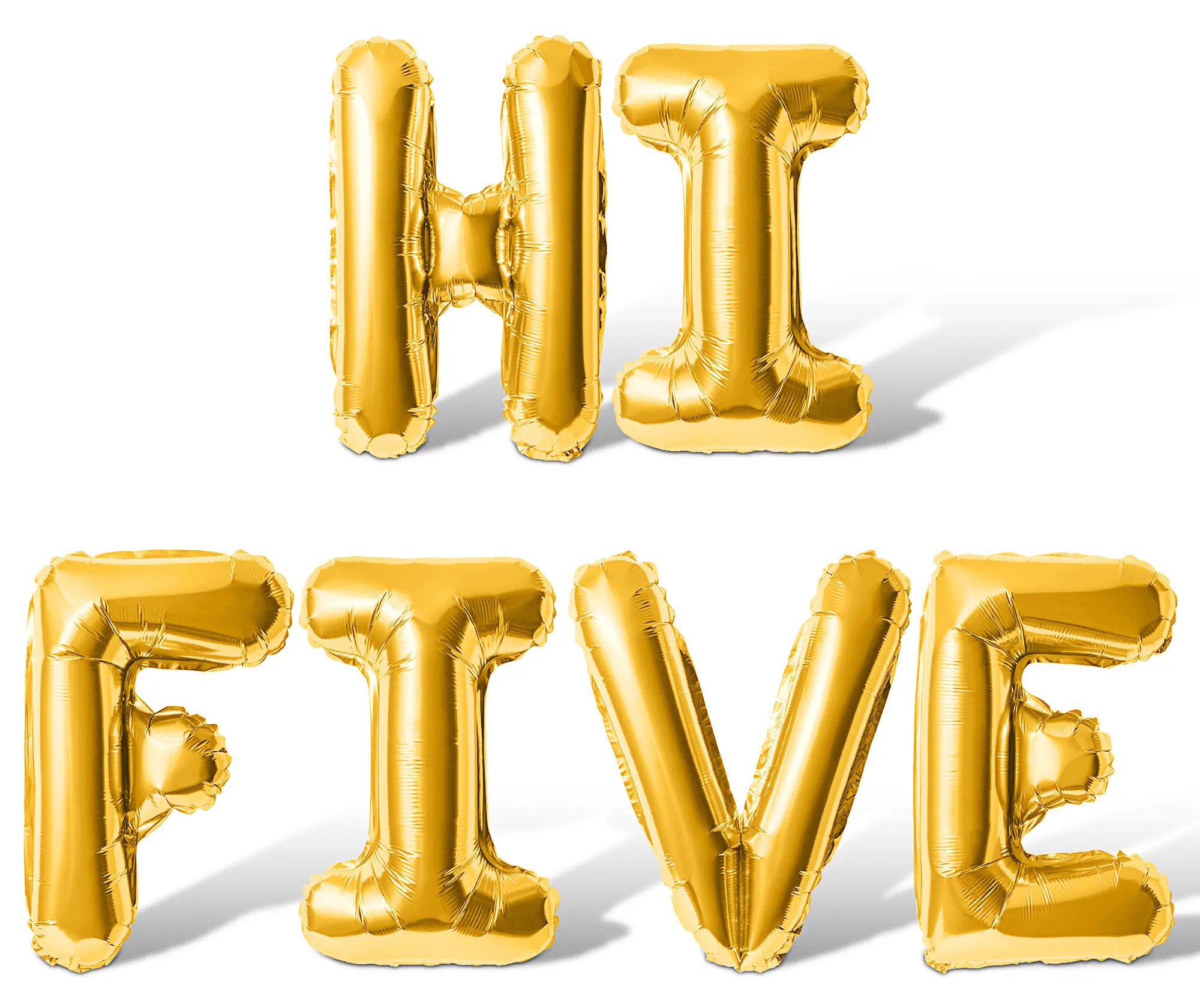 Letter Balloons - HI FIVE 16" Inch Alphabet Letters Foil Mylar Balloon 5th Birthday Party Banner