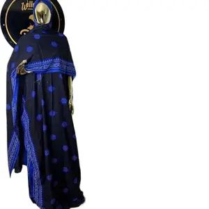 Dera with Hijab - Green Striped Design for Women's Fashion