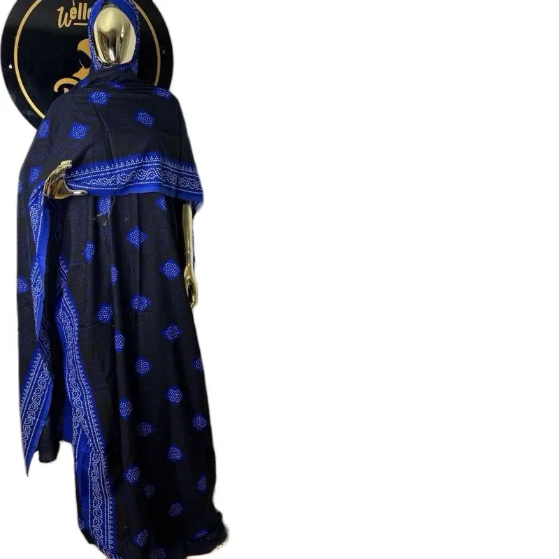 Dera with Hijab - Green Striped Design for Women's Fashion