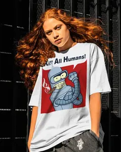Kill All Humans Tshirt -futurama shirt,graphic tees