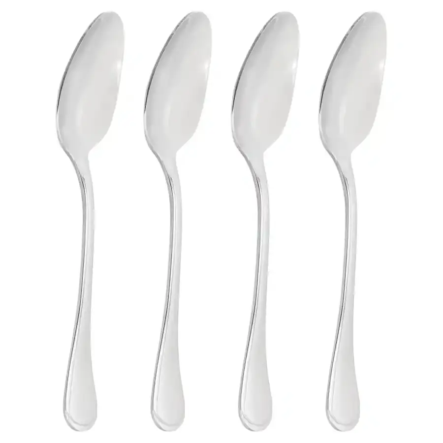 Gibson Home Manchester Stainless Steel Teaspoon Cutlery Set, 4-Piece Tableware