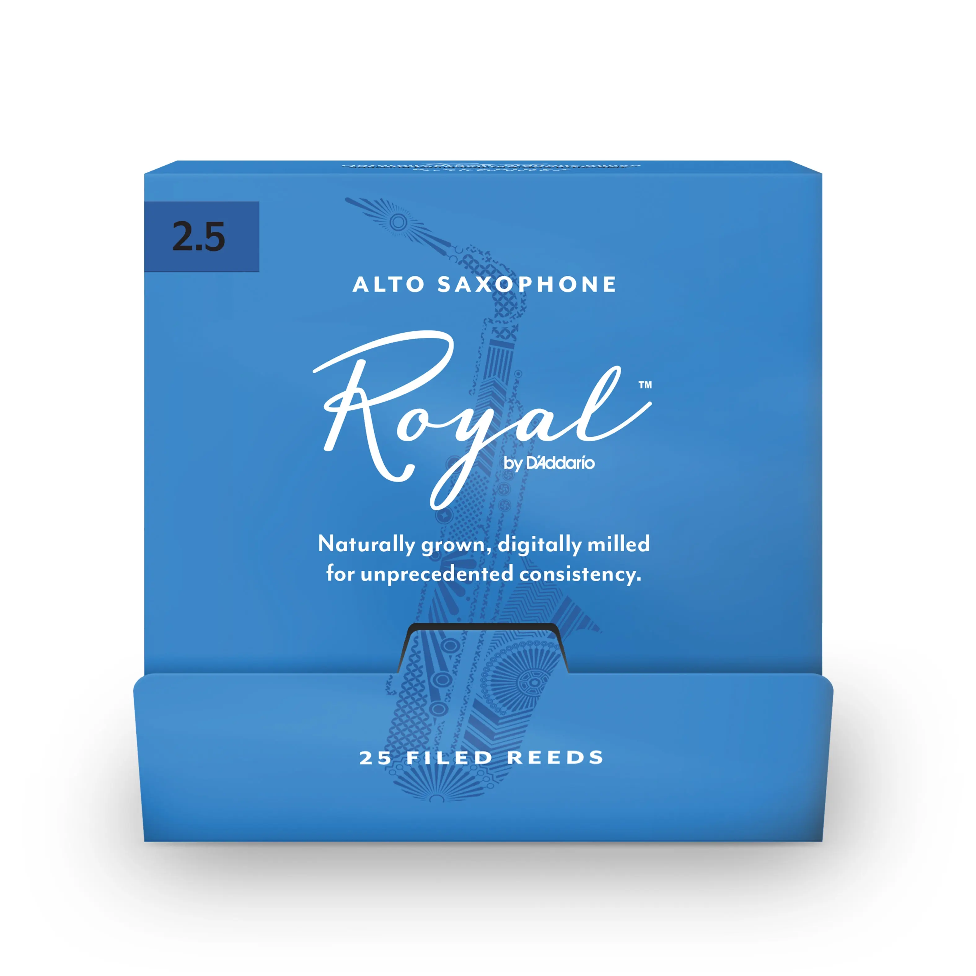 Royal by D'Addario Alto Saxophone Reeds Strength 2.5, 25-Count Single Reeds Royal by D'Addario Alto Saxophone Reeds Strength 2.5, 25-Count Single Reeds