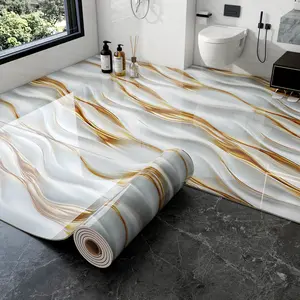 Thick Self-Adhesive Tile Look Wall Stickers, Waterproof Moistureproof Moldproof, DIY Decor for Kitchen Bedroom Living Room Bathroom, Waterproof Marble Stickers