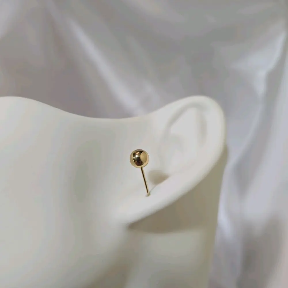 Aretes 657 mediano Gold Plated Small Stud