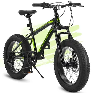 S20109 20 Inch Mountain Bike for Kids and Teenagers, High Carbon Steel Frame, Disc Brakes, Durable Wide Tires, Front Suspension, 7-Speed, Ideal for Snow and Off-Road Riding