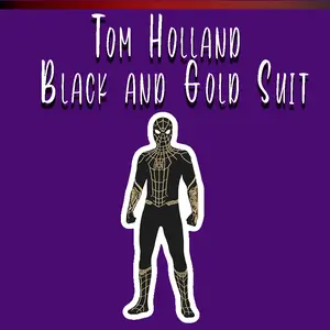 Tom Holland Black and Gold Suit