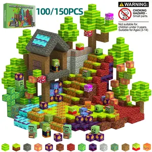 Magnetic Building Blocks 150/200 Pcs Set, Magnetic Tiles & Magnetic Cubes with Strong Magnets, Block Figures, STEM Montessori Sensory Toys for Ages 4-8 – Magnetic Blocks Included, Christmas Birthday Gift for Boys Girls
