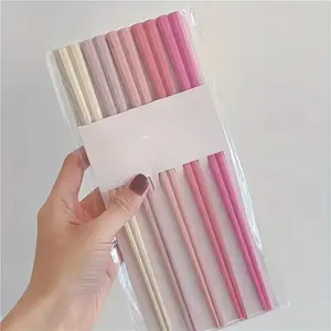 5 Pairs Non-Slip Chopsticks Set, Durable Household Cutlery for Kitchen Dining, Picnic, Camping, Office Use, Mixed Color Design